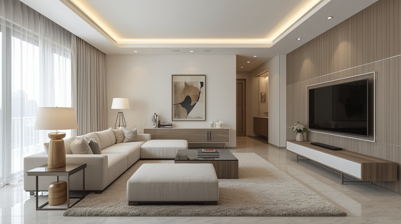 Modern woonkamerontwerp door Blixdhuler